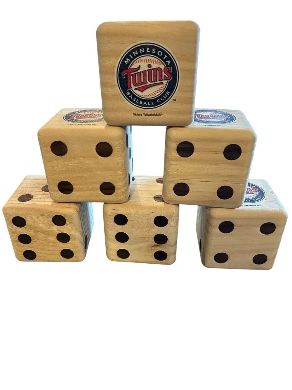 NEW Minnesota Twins Yard Dice Set - Natural Wood